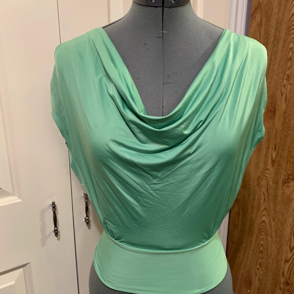 Green Forever 21 Open Back Top